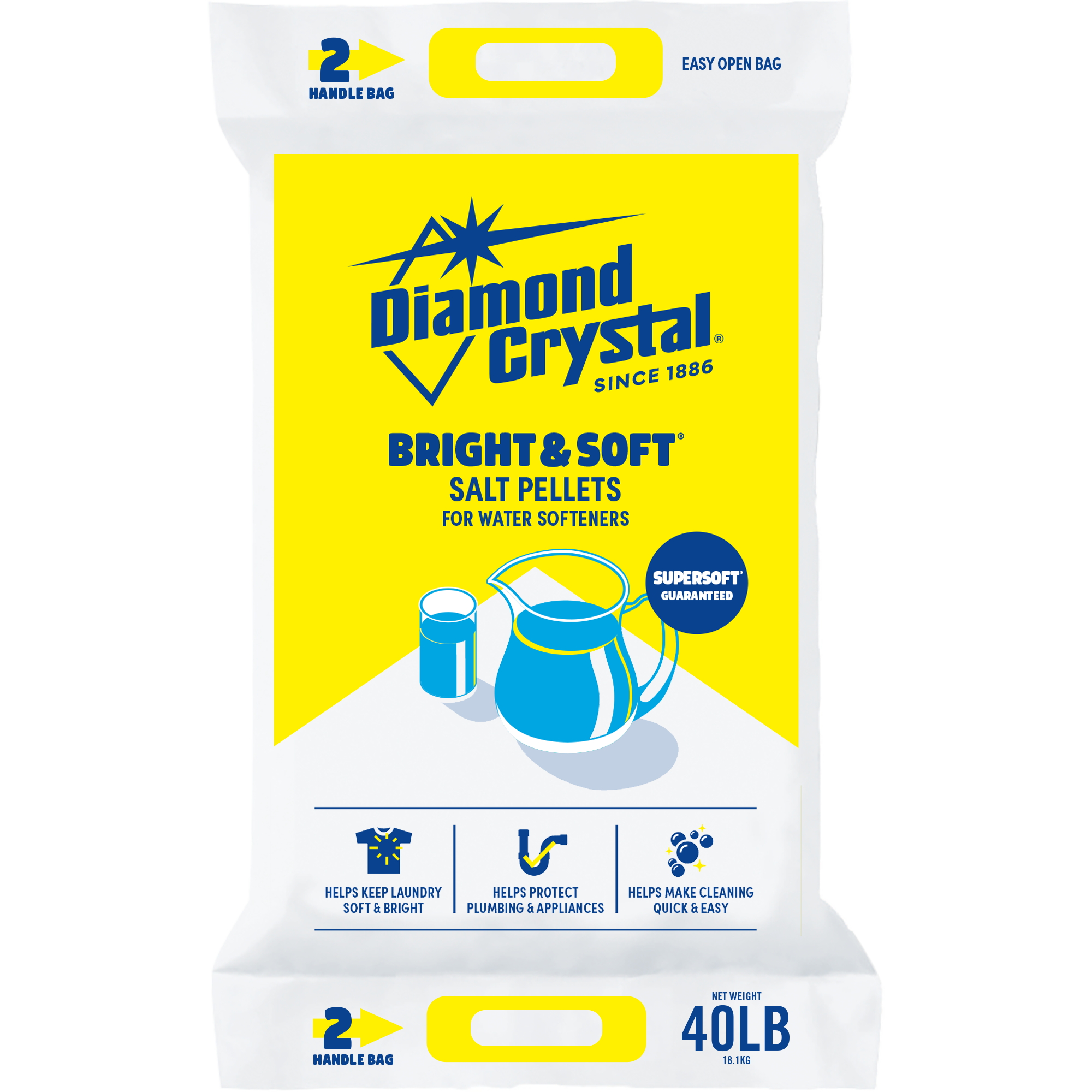 Bright & Soft water softener salt bag